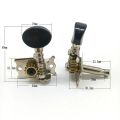 BRADOO- 2 Set Musical Instrument Accessories:1 Set White Nylon Ukulele String Set & 1 Pcs Tuning Pegs Tuners Machine Heads 2R 2L.