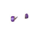 Super fairy purple stud earrings clip women's 2024 new light luxury niche lavender earrings temperament and versatile earrings. 