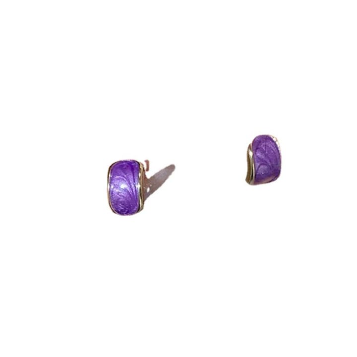 Super%20fairy%20purple%20stud%20earrings%20clip%20women's%202024%20new%20light%20luxury%20niche%20lavender%20earrings%20temperament%20and%20versatile%20earrings%20-%20Image%205