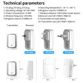SIXWGH Wireless Doorbell No Battery required Waterproof Self-Powered Door bell Sets Home Outdoor Kinetic Ring Chime Doorbell. 