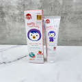 Korean Bole Le Children's Toothpaste contains fluoride to prevent retention in the mouth of infants young children. It has a fruit and orange flavor for oral cleaning.