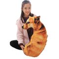 Creative simulation dog toy plush doll cartoon personality single dog cushion detachable washable pillow funny gifts.