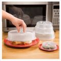 Microwave Food Cover Plate Cover Splatter Guard Non-Stick Plastic Clear Dish Lid 10.5 Inch.
