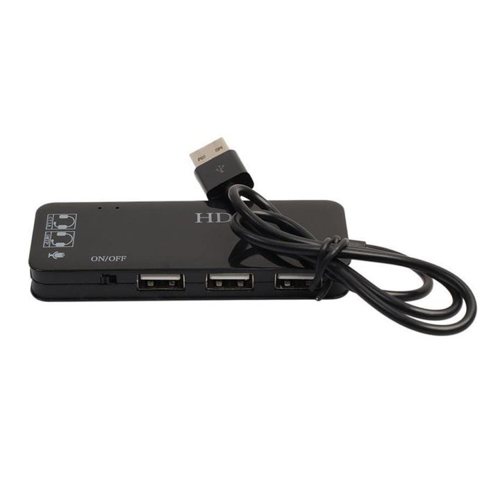 2X%203%20Port%20USB%202.0%20Hub%20External%207.1Ch%20Sound%20Card%20Headset%20Microphone%20Adapter%20for%20Pc%20Black%20-%20Image%204