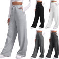 Wide Leg Pants For Women’S Fleece Lined Sweatpants Straight Pants Bottom All-Math Plain Fitness Joggers Pants Travel Basic. 