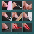 120pcs XXS Coffin Gelly Nail Tips Pre-shape Extra Short Press on Nails for Small nail bed Extension Home DIY Salon. 