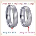 Top Quality Marriage Alliances White Gold Color couple Wedding Rings set for men and women stainless steel jewelry never fade. 