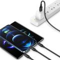 USAMS U78 LED Display Cable PD 12W Fast Charging 2.4A USB A C To Lightning Phone Cable. 