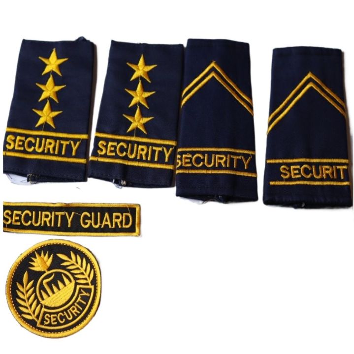 Security Bach - security guard uniform Bach Epaulet , Shoulder Bach- Security Patch tag nameplate