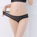 Transparent Mesh Panties Ladies Low-Waist Seamless Solid Color Underwear Breathable Ultra-thin Cool Briefs.