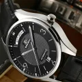 Binkada BINKADA male guest Qatar Mens Watch automatic mechanical watch retro casual black leather waterproof strip's 7052-1. 