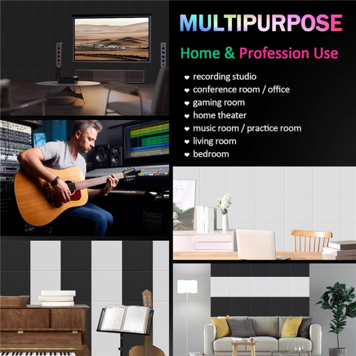 18%20Pack%20Self-Adhesive%20Acoustic%20Panels,%2012x12x0.4Inch%20Sound%20Proof%20Foam%20Wall%20Panels,for%20Home%20Studio%20Office,Black%20Easy%20Install%20Easy%20to%20Use%20-%20Image%202