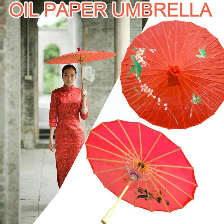 Chinese Traditional Silk Oil Paper Umbrella Female Photography Props Dance Lightweight Shoots Dancing Umbrella Parasol Prop H6m0