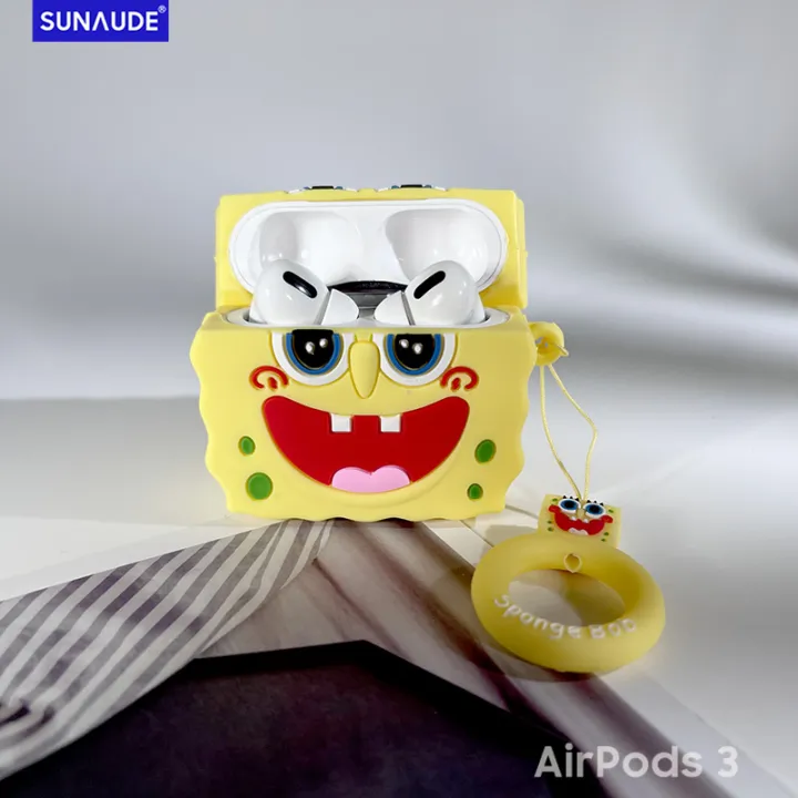 SUNAUDE%20For%20Airpods_3/3s/3th%20Cute%20Cartoon%20Zoro%20Minions%20SpongeBob%20Boy%20Girl%20Soft%20Protect%20Silicone%20Earphone%20Case%20Headphone%20Cover%20-%20Image%202