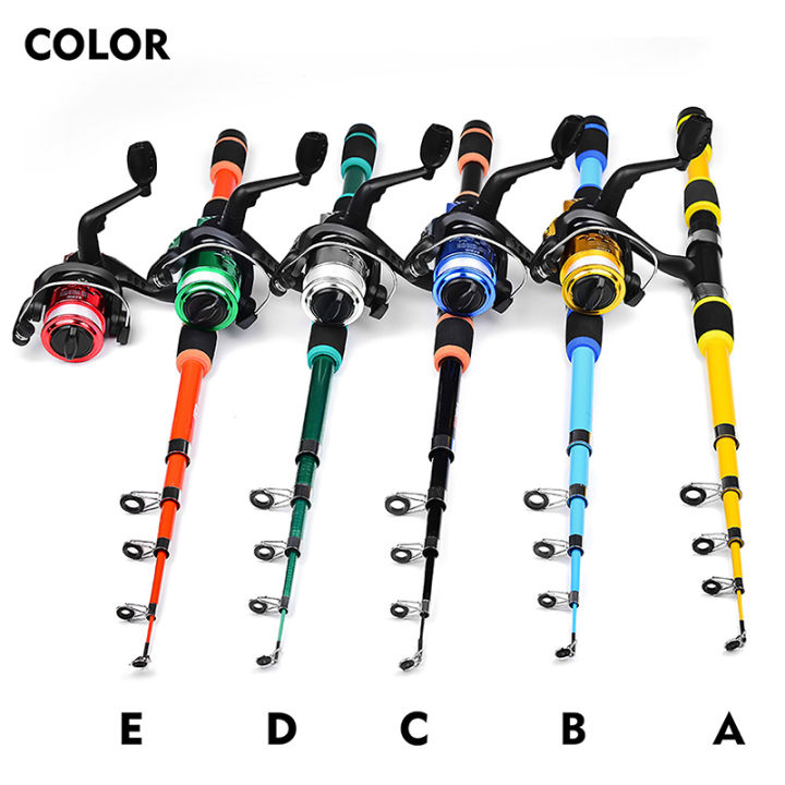 Spinning Fishing Rod 1.5m-1.8m Max Drag 5kg Telescopic Rod Long Throw Fishing Rod Fengshi