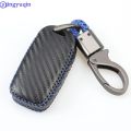 jingyuqin Carbon Key Case Cover for VW Golf POLO GOLF Passat For Skoda Octavia A5 Fabia For SEAT. 