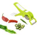 Vegetable & Fruit Multi Cutter And Peeler/Macarize 2 In 1 - Simplify Your Kitchen Tasks With This Cutter Peeler And Slicer-Multicolor.