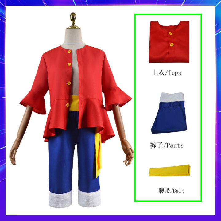 Anime%20One%20Piece%20Cosplay%20Costume%20Straw%20Hat%20Boy%20Country%20Monkey%20D.%20Luffy%20Clothes%20Christmas%20Party%20Carnival%20Adult%20Kids%20Shorts%20Kimono%20-%20Image%207