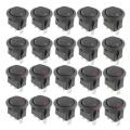 20 Pcs 12V 20A Amps On/Off/ 3 Position Terminal Round Rocker LED Toggle Switch Blue & Red. 