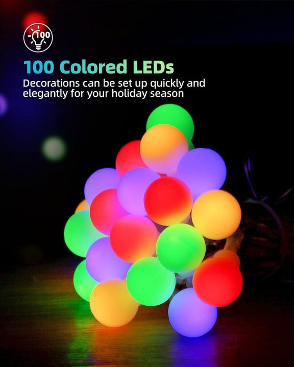 Globe%20String%20Lights%20Mains%20Powered,%20LIGHTNUM%2010M/32.8ft%20100%20LED%20Outdoor%20Fairy%20Lights%20Warm%20White,%20Waterproof%20IP44,%208%20Modes,%20Memory%20Function,%20for%20Christmas%20Tree,%20Party,%20Terrace,%20Indoor%20Decoration%20-%20Image%202