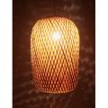 Earth friendly Bamboo Made Oval Shaped Hanging Lamp Shaded - 1.