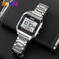SKMEI Digital Wristwatches for Men Square Steel Sports Waterproof Men's Electronic Watch Back Light Reloj Hombre 2149.