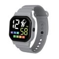 LED Simple Children's Electronic Waterproof Watch Cute Astronaut Pattern Solid Silicone Band Digital Watch For Girls Boys. 