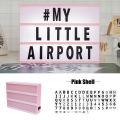 A4 A5 A6 Size LED Combination Night Light Box Lamp DIY Black/Colorful Letters Cards USB AA Battery Cinema Lightbox White Pink. 