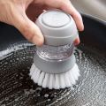 Kitchen Soap Dispensing Brush - Efficient Dish Cleaning Tool. 