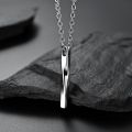 Fashion Simple Pendant Necklace Men Punk Trendy Spiral Straight Stainless Steel Chain Geometric Y-Necklace Rectangle Cuboid Stick Pendant Necklace for Men Jewellery Gift. 