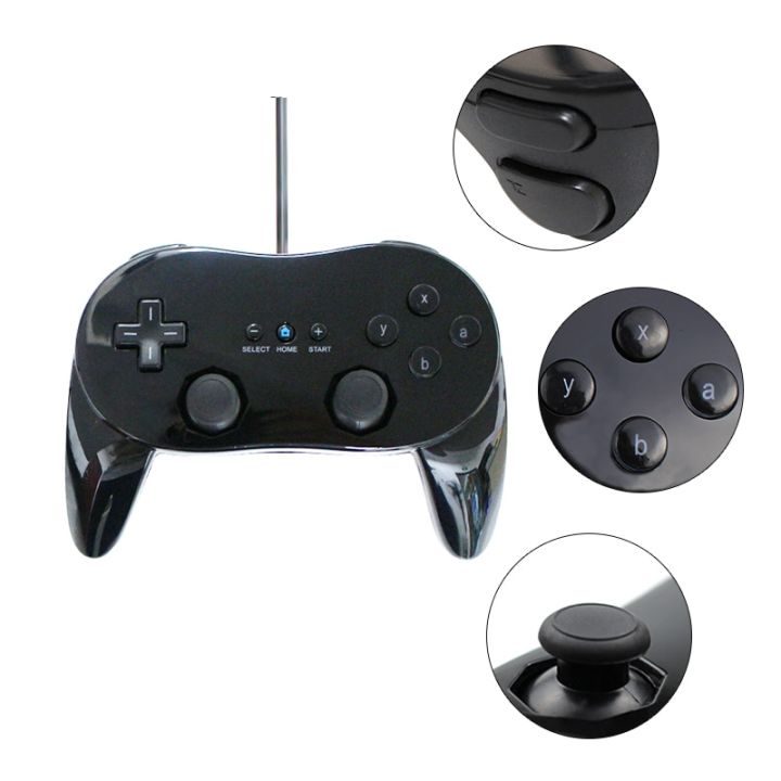 White/Black%20Classic%20Wired%20Game%20Controller%20Gaming%20Pro%20Remote%20Game%20Controller%20Gamepad%20For%20Nintendo%20Wii%20-%20Image%206