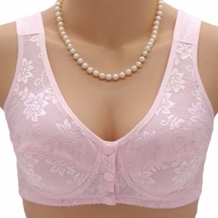36~46%20Summer%20Women%20Front%20Button%20Bra%20without%20padding%20Plus%20Size%20bras%20Mother's%20Cotton%20Wireless%20Underwear%20Large%20Bralette%205121%20-%20Image%205