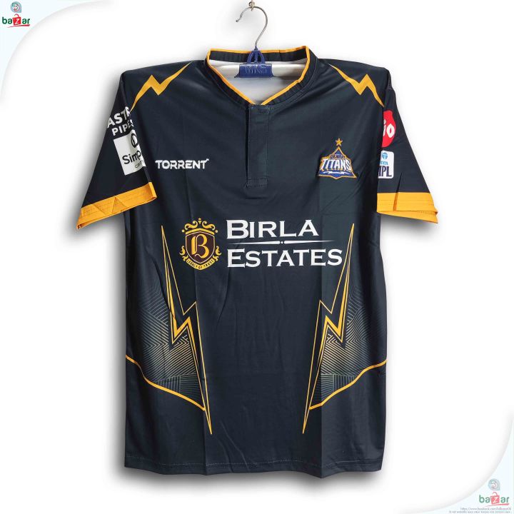Gujarat Titans Premium IPL Cricket Jersey For Men - GT Half Sleeve IPL T Shirt - Gujrat Jersey 2026