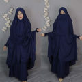 Khimar hijab with nekap Coffee Navy Blue Violet Grey long hijap.