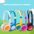 Soft Wired Headphones For Children 3.5mm Kids Over-ear Headphones High Bass Headset Adjustable Music Earphones For Ipad Phone PC. 