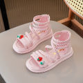Kids roman shoes girls sandals summer 2023 new fashion princess shoes middle big kids little girls school shoes.