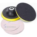 4 inch Velcro Backing Pad with Sand Disc M10 Spindle Thread Rotary Polishing Buff with Velcro Disc (2 Set). 