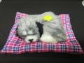 Sleeping Dog Toy Gray Color. 