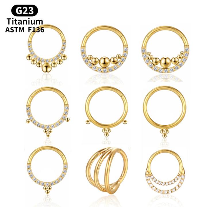 Piercing Helix Tragus Cartilage 16G Cross Titanium Industrial Nose Ring Hoop Zircon Charminge G23 Internal Earring Body Jewelry