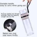 Portable Glass Tea Bottle Double Wall Tea Water Separation Mug High-End Simple Insulation Creative Drinking Tea Cup Water Bottle.