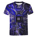 Circuit Board 3D Printed T Shirt Men Women Summer Casual Electronic CShort Sleeve Harajuku Streetwear Oversized T-shirt.