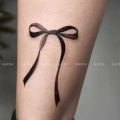 Herbal juice small bow tattoo sticky lady knot simple bow cute girl wrist ankle shoulder.