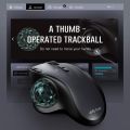 HXSJ Rechargeable Trackball Mouse BT+2.4G Dual Mode Mouse for PC Mac Computer Laptop Tablet Gamer Mause. 