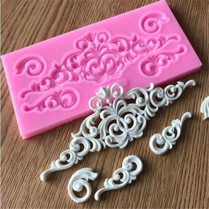DIY Sugar Craft Cake Vintage Relief Border Silicone Mold Fondant Molds Cake Decorating Tools Gum Paste Mould