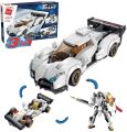 Qman STEM Building Toys, 3-in-1 Building Blocks Robot for Kids, Creative Building Blocks Sports Cars, Best Gift for Boys and Girls Ages 6 and Up (428 Pieces). 