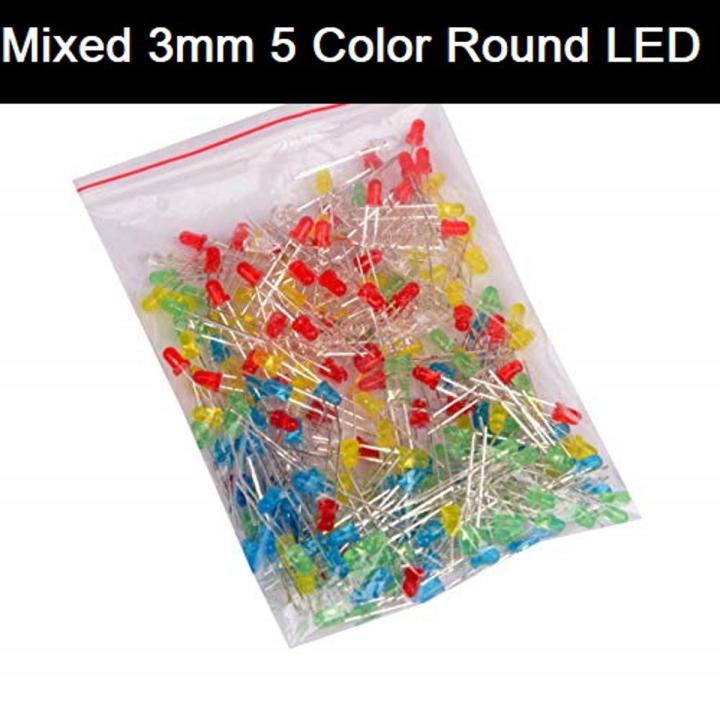 100Pcs-%203mm%20COLORFUL%20LED%20Mixed%203mm%205%20Color%20Round%20LED%20Light%20Emitting%20Diode%20Basic%20LED%20Green%20Red%20Yellow%20Blue%20White%20Light%20Bulbs%20For%20Electronics%20Project%20Indicator%20Front%20Panels%20Light%20DIY%20-%20Image%207