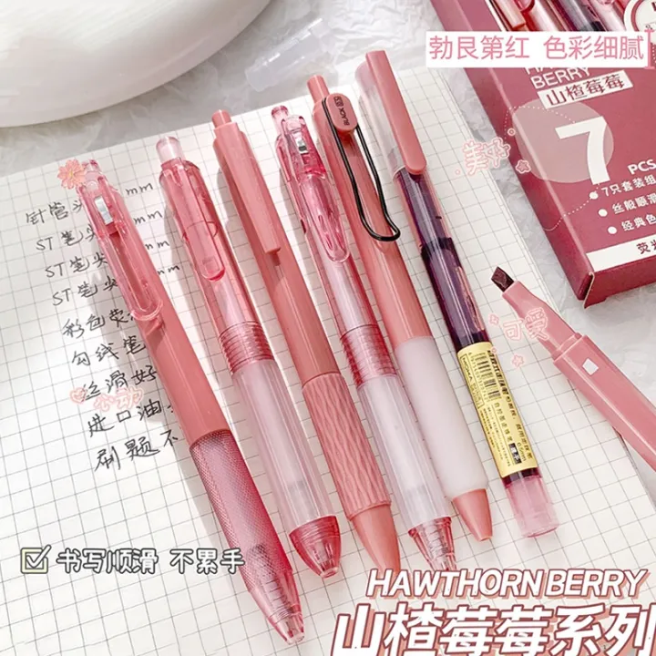 7Pcs/Box%20Minimalist%20Transparent%200.5mm%20Gel%20Pen%20High-Quality%20St%20Tip%20Signature%20Pen%20Student%20Quick-Drying%20Black%20Ink%20Pen%20-%20Image%205