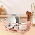 Cutlery Holder with Utensil Holder, Dish Drying Rack Counter Space Saving, Drip Tray over The Sink Dish Rack for Spoons, Chopsticks Plate Forks. 