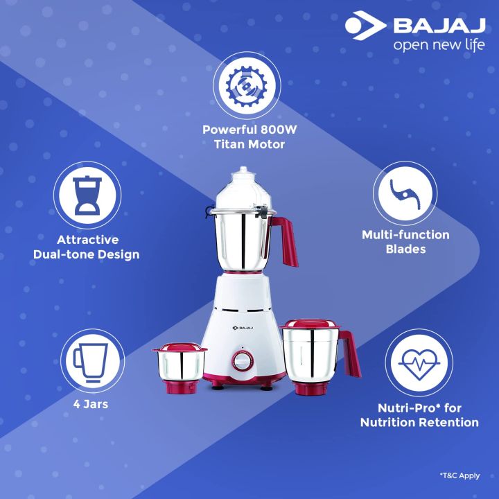 Bajaj%20Mixer%20Grinder%20/%20Blender%20/%20Juicer%204%20Jars%20GX-4701%20800%20Watt%20-%20Image%204