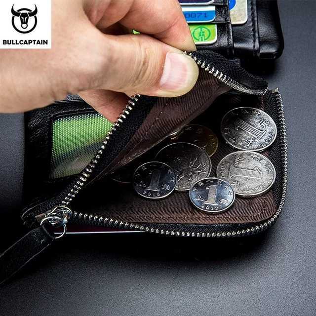 BULL%20CAPTAIN%20Wholesale%20Billfold%20Zipper%20Card%20Purse%20Designer%20Luxury%20Businessman%20Short%20Smart%20Slim%20RFID%20Cow%20Leather%20Men%20Wallets%20-%20Image%208